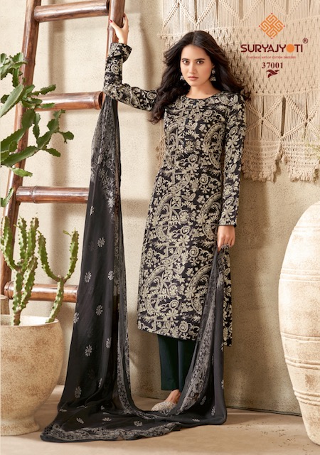 Suryajyoti Naishaa Vol 37 Jam Satin Designer Dress Material